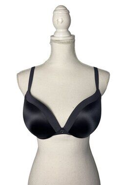Victoria's Secret Push-Up Bra 34D Dark Gray Underwire Clean USED